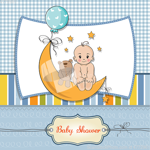 Image of baby boy shower card