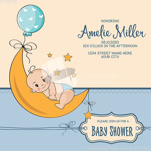 Image of baby boy shower card