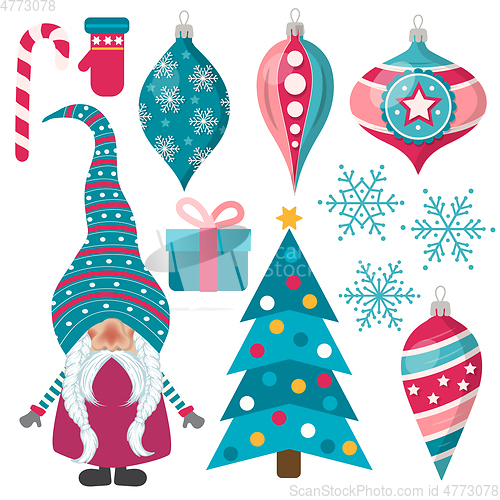 Image of Beautiful flat design Christmas collection