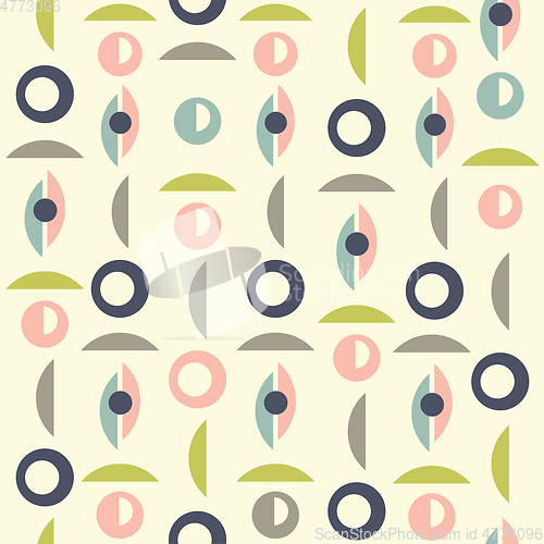 Image of mid century style seamless pattern