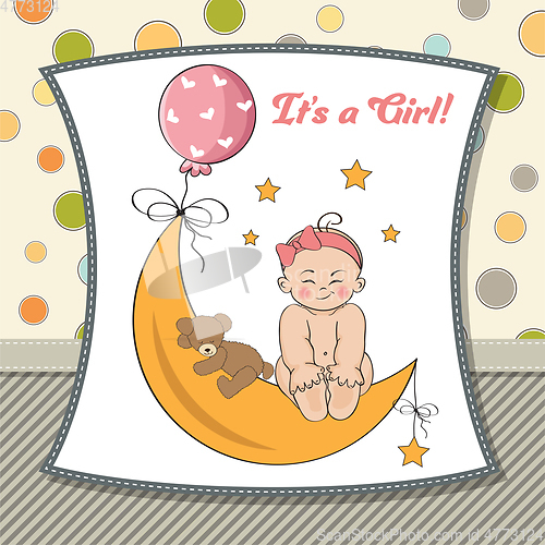 Image of  baby girl shower card