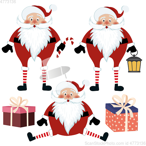 Image of Cute Christmas collection isolated on white