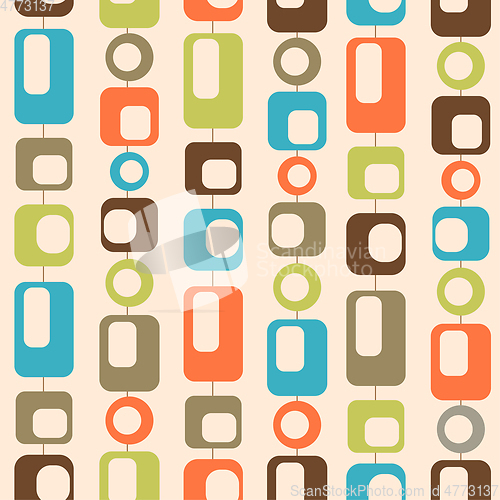 Image of mid century style seamless pattern