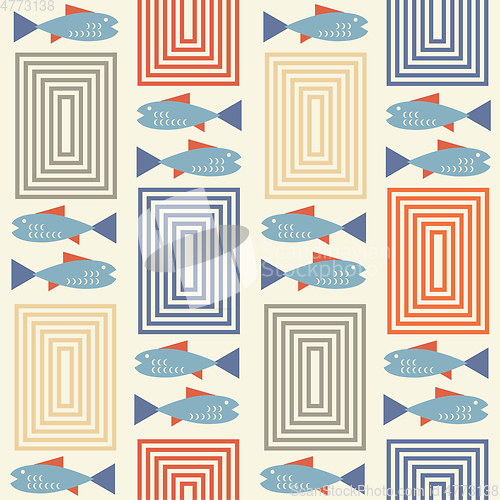 Image of mid century style seamless pattern