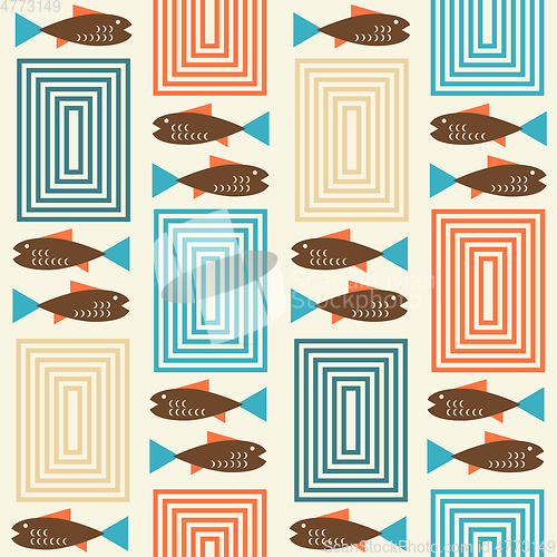 Image of mid century style seamless pattern