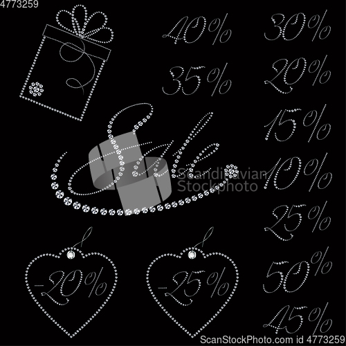 Image of Festive diamonds Christmas items collection for Christmas sale b