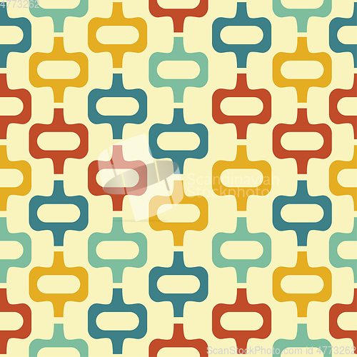 Image of mid century style seamless pattern