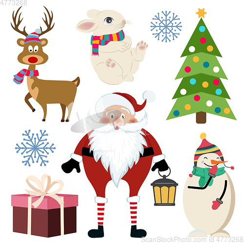 Image of Beautiful flat design Christmas collection