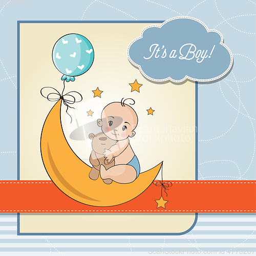 Image of baby boy shower card