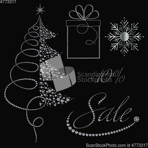 Image of Festive diamonds Christmas items collection for Christmas sale b