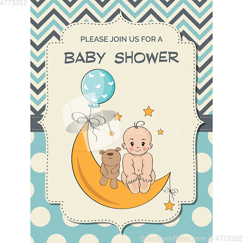 Image of baby boy shower card