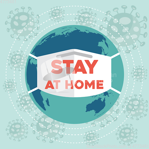 Image of \"Stay at home\"-coronavirus advice, Covid-19 poster.
