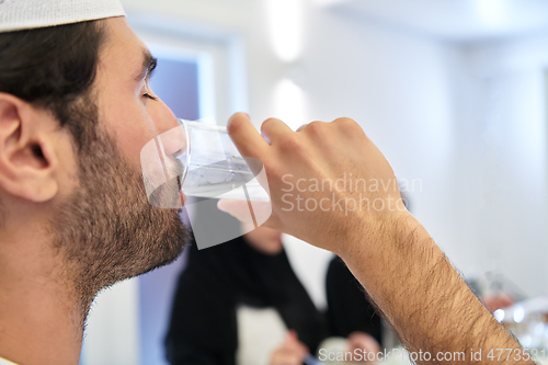 Image of Starting Iftar dinner during Ramadan holy month