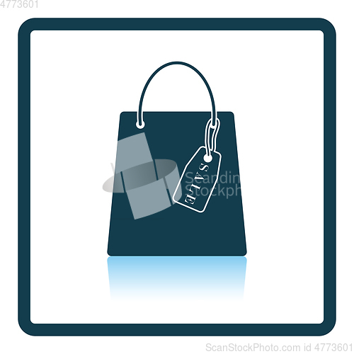 Image of Shopping bag with sale tag icon