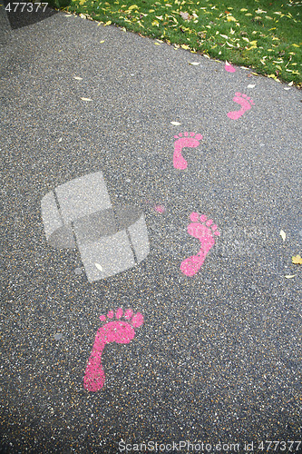 Image of Pink footprint