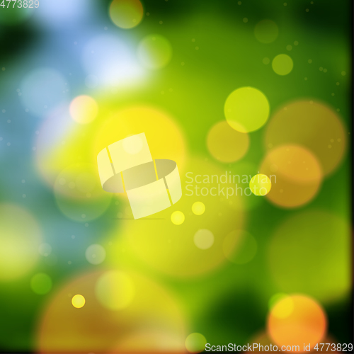 Image of Amazing green and yellow bokeh abstract background