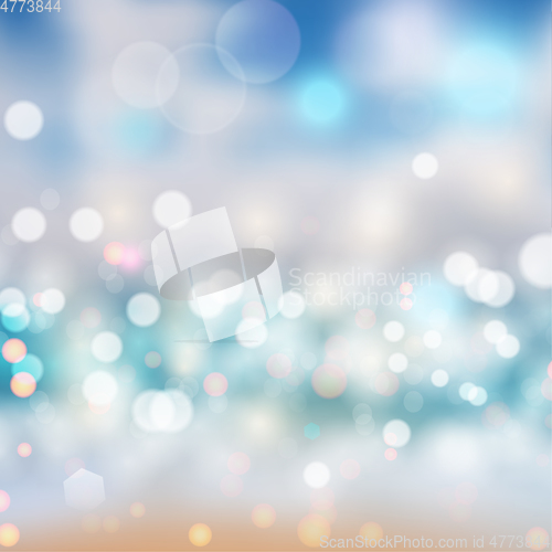 Image of Bokeh lights effect on summer gradient background