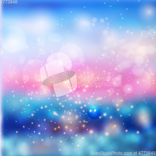 Image of Bokeh lights effect on colorful gradient background