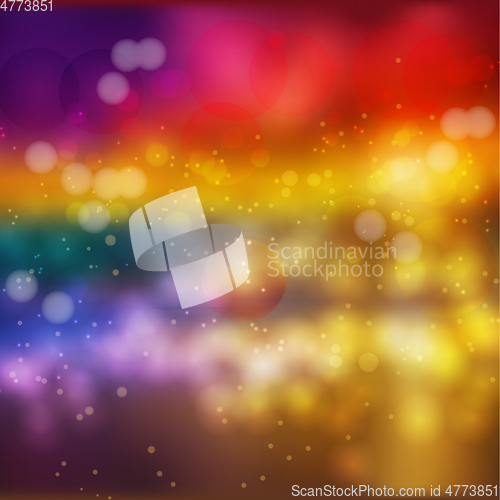 Image of Bokeh lights effect on colorful gradient background