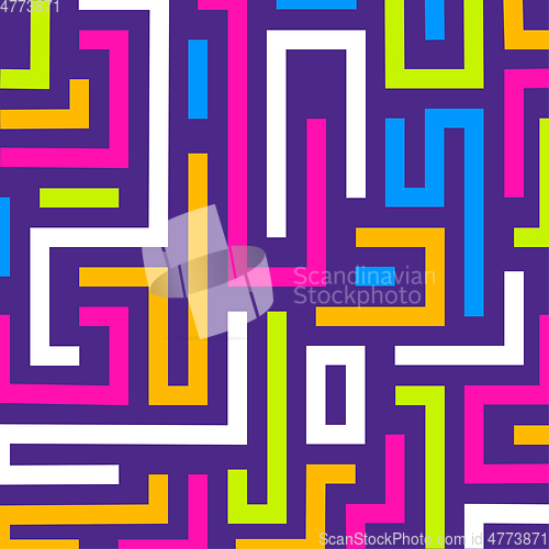 Image of Colorful maze background