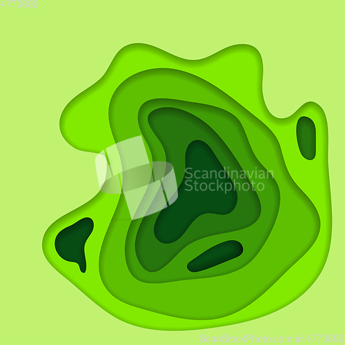 Image of Abstract green 3d paper cut background