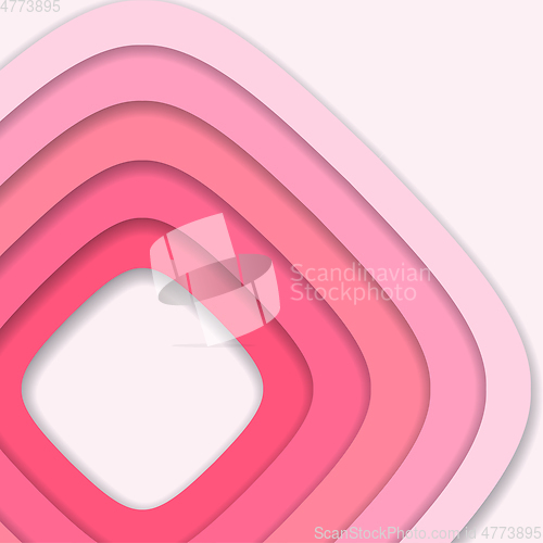 Image of Abstract pink 3d paper cut background