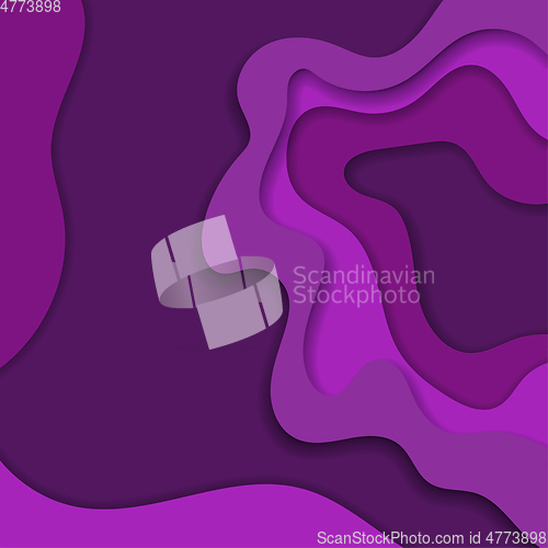 Image of Abstract purple 3d paper cut background