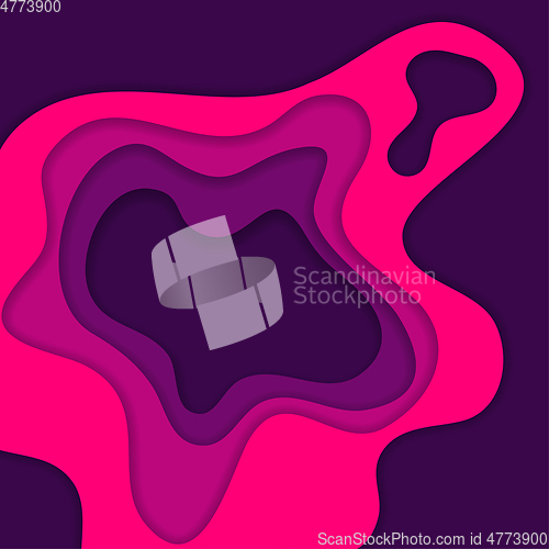 Image of Abstract pink and purple 3d paper cut background