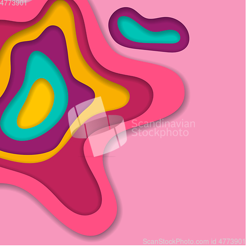Image of Abstract  3d paper cut background