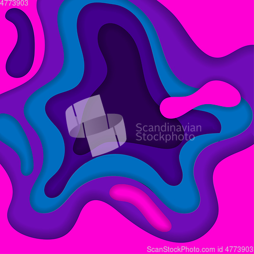 Image of Abstract purple and blue 3d paper cut background