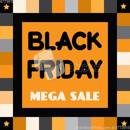 Image of Black friday banner. Retro style.