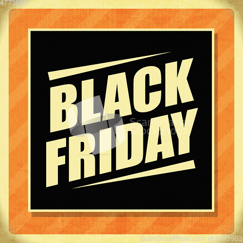 Image of Black friday banner. Retro style.