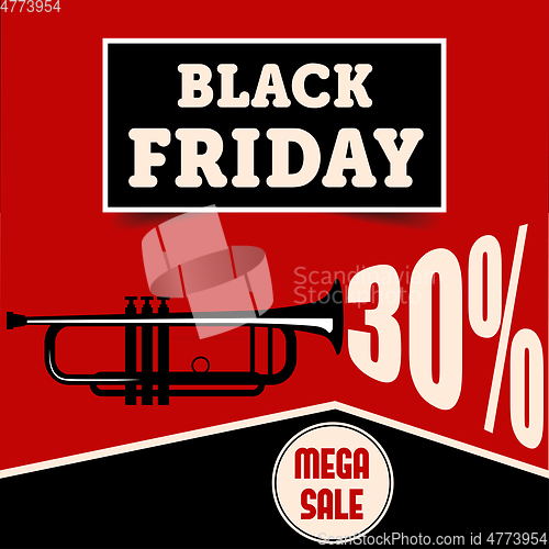 Image of Black friday banner. Retro style.