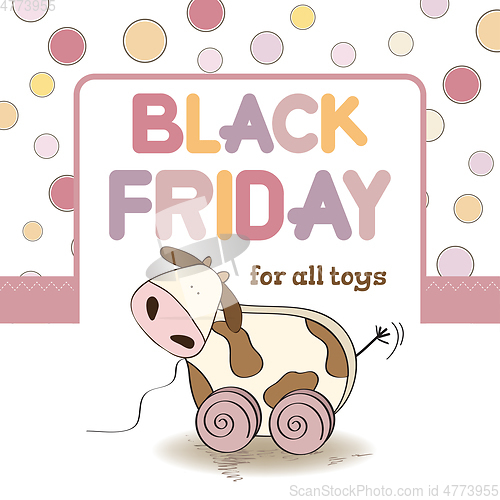 Image of Black friday banner  for kids shop.