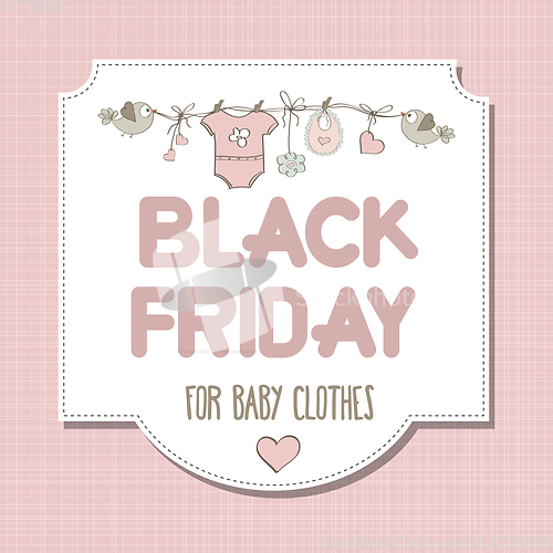 Image of Black friday banner  for kids shop.