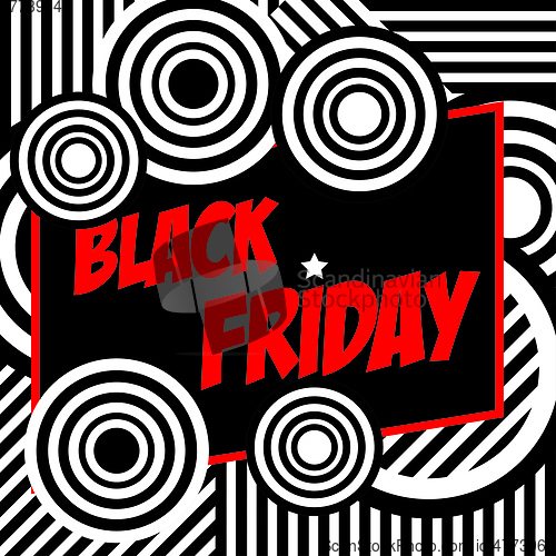 Image of Black friday banner. Retro style.