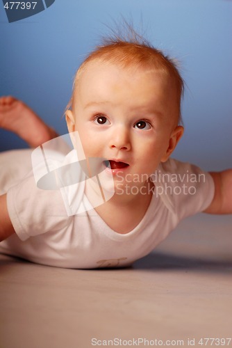 Image of Little boy making a plane