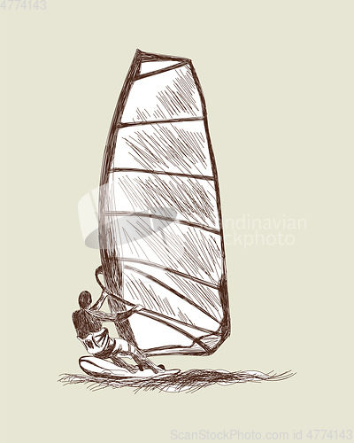 Image of Windsurfing sketch