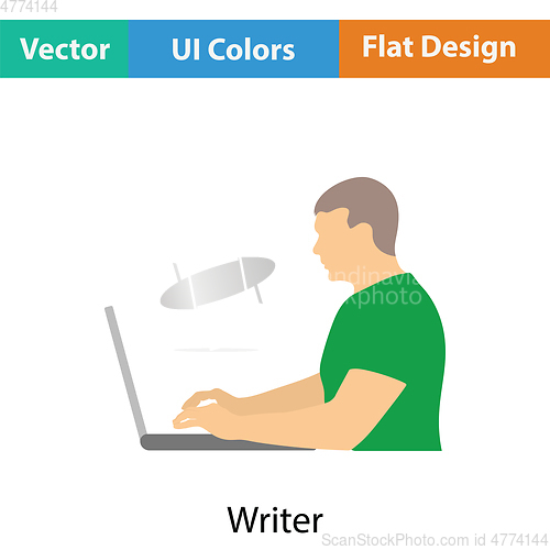 Image of Writer at the work icon