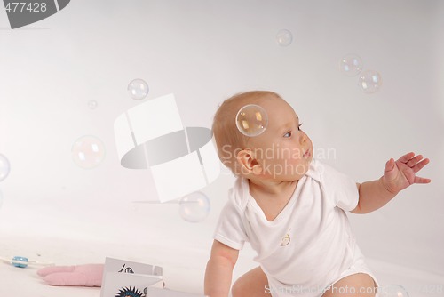 Image of Child with the soap bubbles
