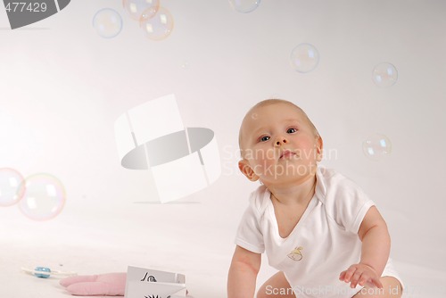 Image of Child with the soap bubbles