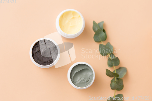 Image of blue clay mask, body butter and eucalyptus cinerea