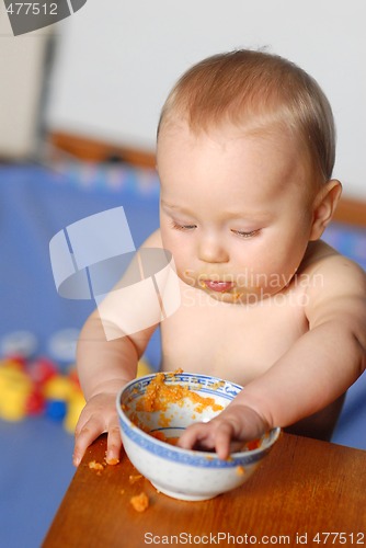 Image of Baby with meal