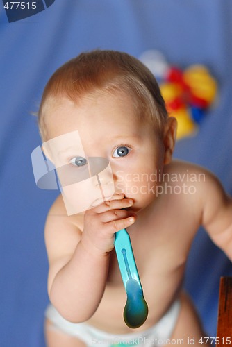 Image of Baby with spoon