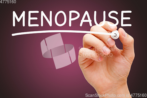 Image of Word Menopause Handwritten With White Marker