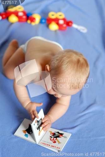 Image of Baby with book