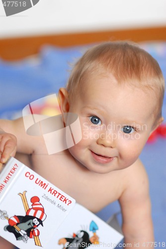 Image of Baby with book