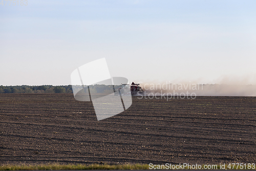 Image of processing field tractor