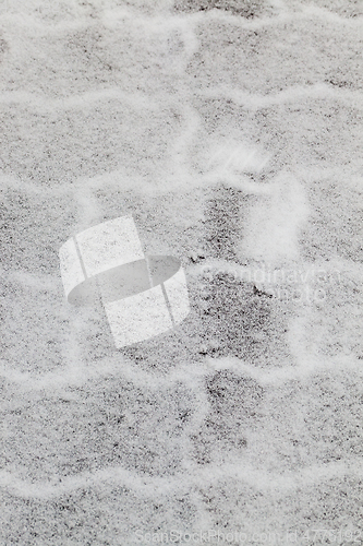 Image of snow-covered sidewalk tile