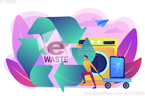 Image of E-waste reduction concept vector illustration.